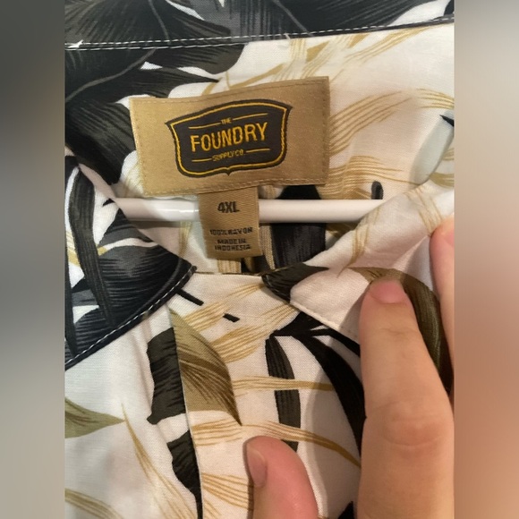 Men’s foundry 4XL button down tropical Hawaiian shirt rayon vacation - Picture 3 of 6